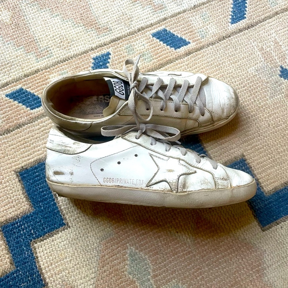 Golden Goose Superstar White Leather Sneakers